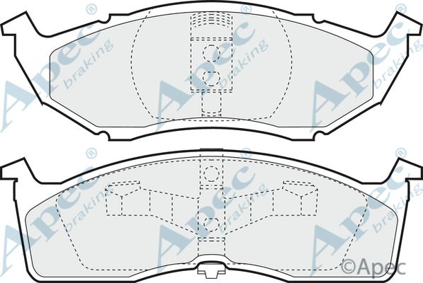 APEC BRAKING stabdžių trinkelių rinkinys, diskinis stabdys PAD978